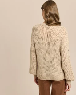 Pullover mit Lochstruktur