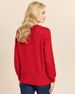 Pullover mit Lochstruktur