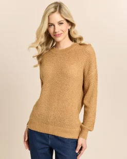 Pullover mit Lochstruktur