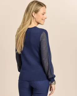Pullover mit Mesh-Einsätzen