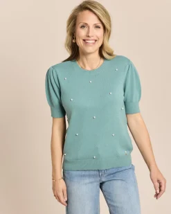 Pullover mit Perlen