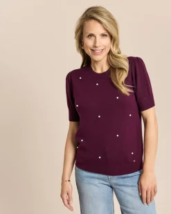 Pullover mit Perlen