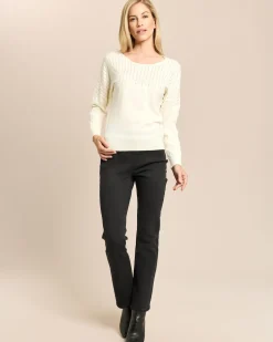 Pullover mit Pointelle-Verzierung