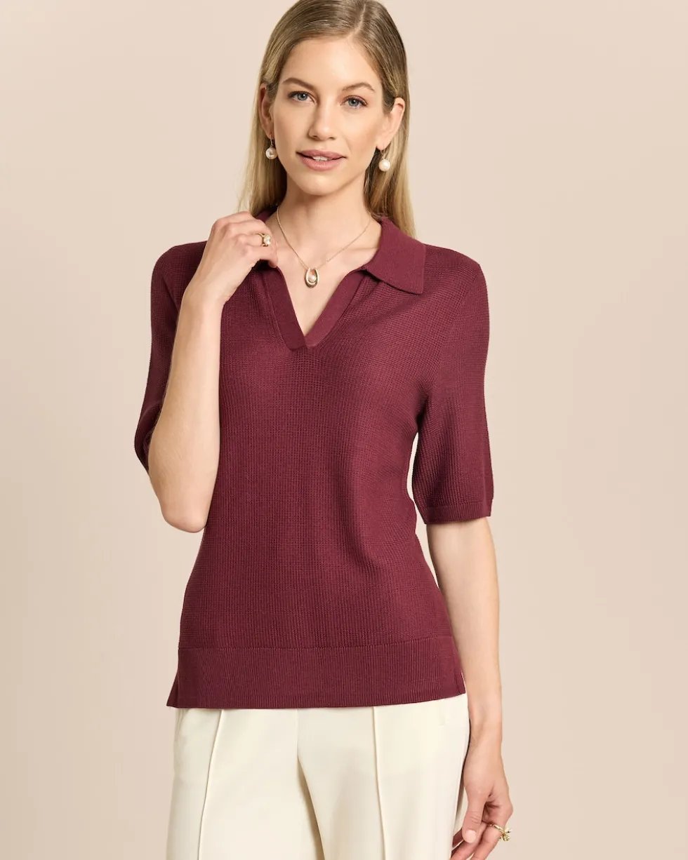 Pullover mit Polokragen