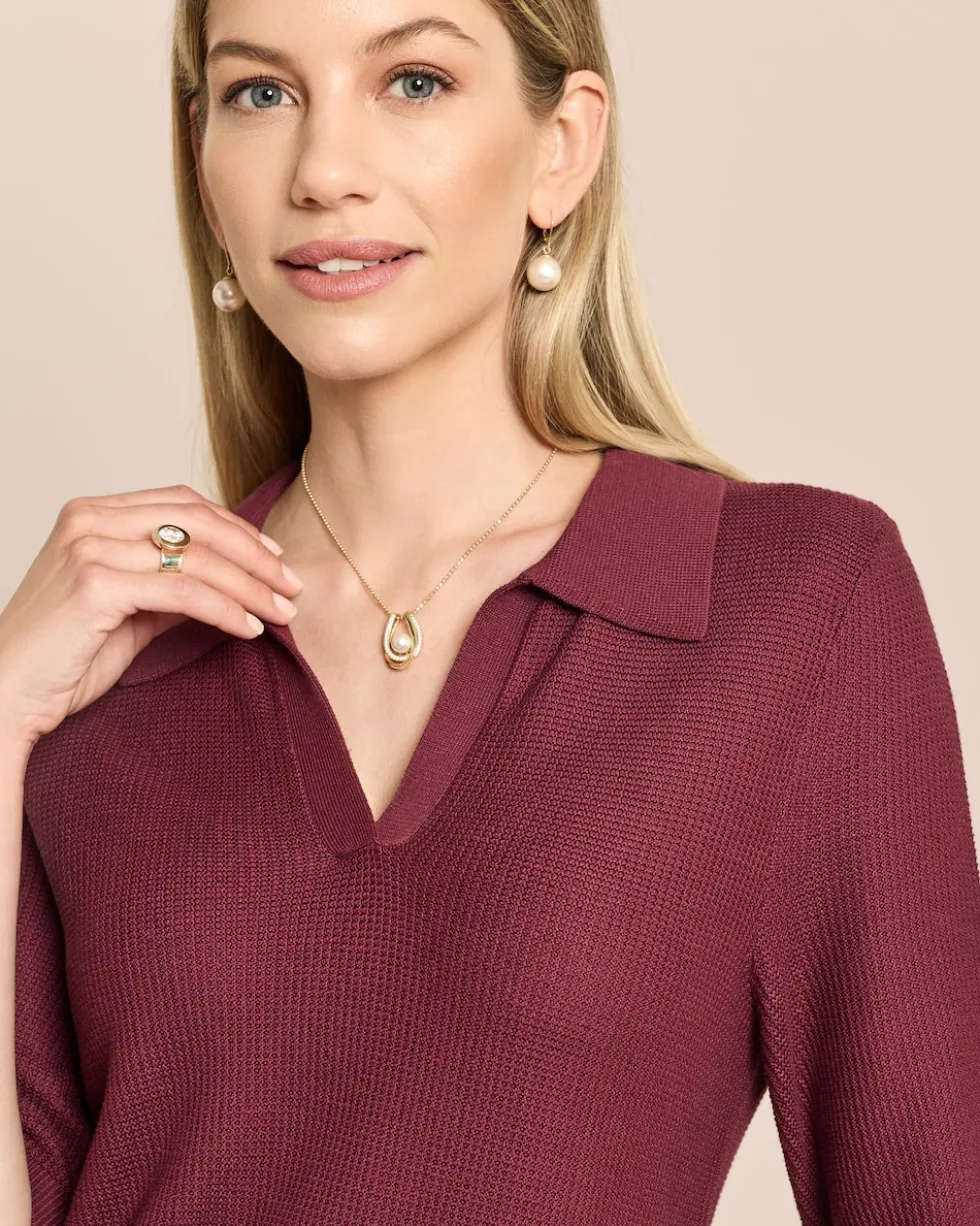 Pullover mit Polokragen