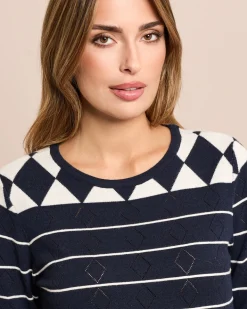 Pullover mit Raute-Ajour-Muster