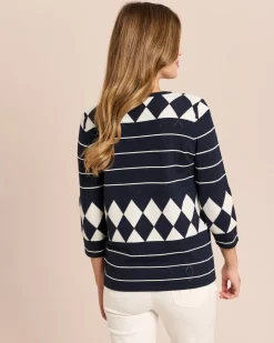 Pullover mit Raute-Ajour-Muster
