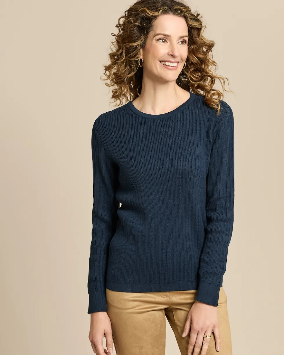 Pullover mit Rippen-Struktur
