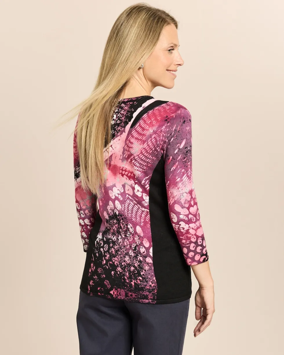 Pullover mit Schlangendruck
