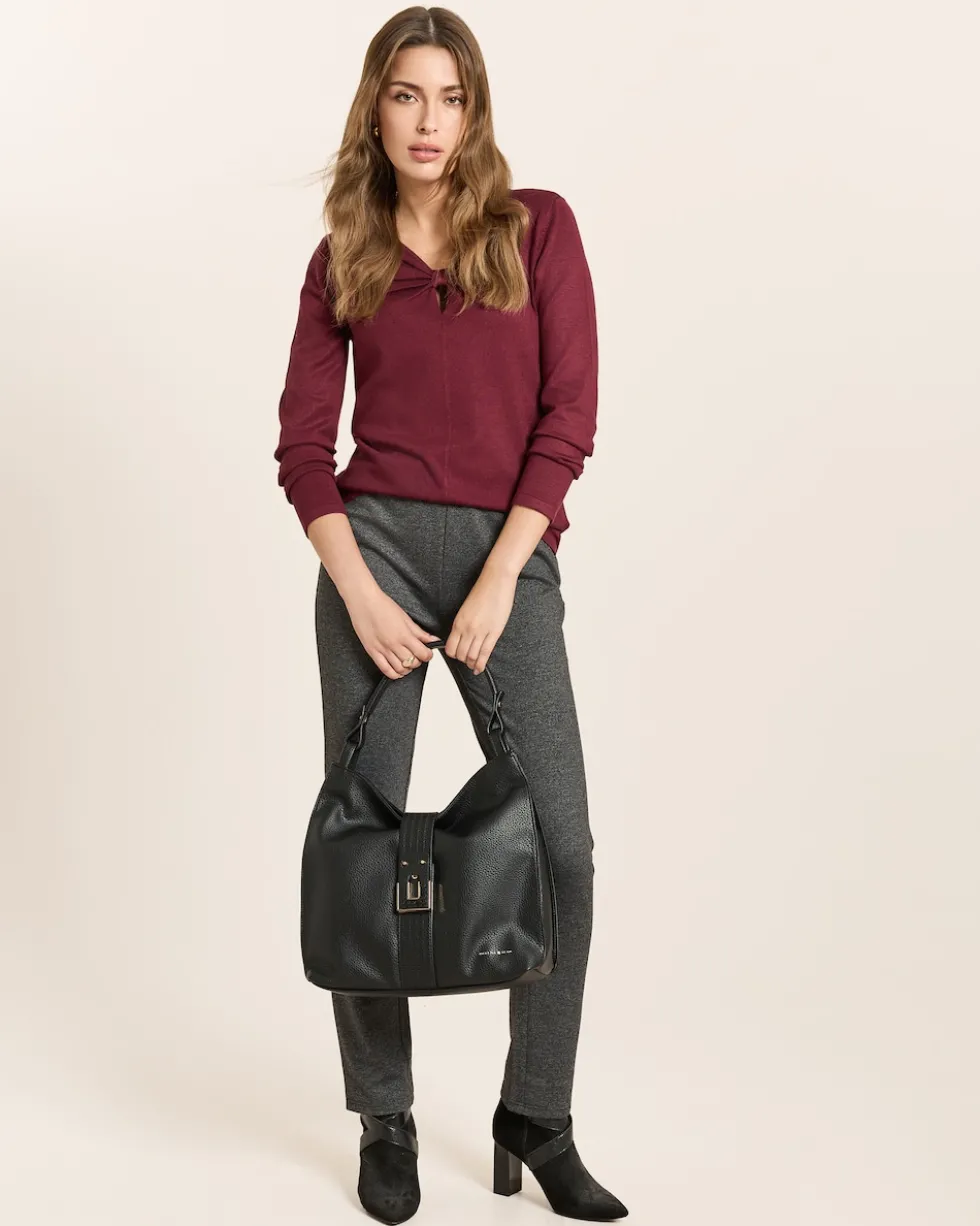 Pullover mit Schleife am Ausschnitt