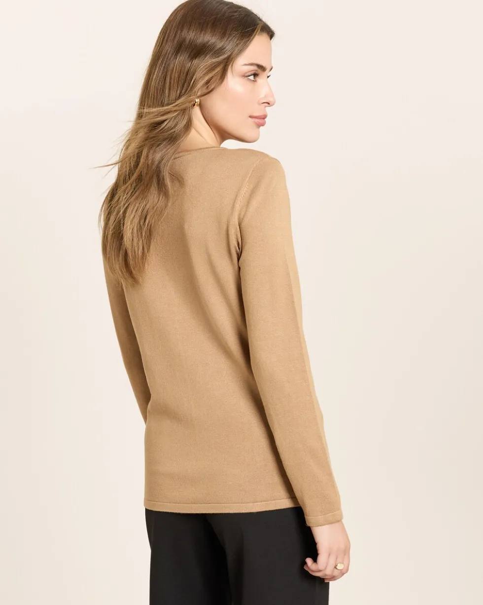 Pullover mit Schleife am Ausschnitt