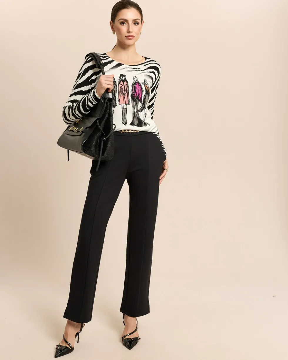 Pullover mit Skizze und Animalprint