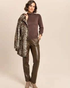 Pullover mit Stehkragen und 3/4 Arm