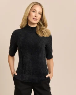 Pullover mit Stehkragen und halbem Arm