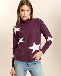 Pullover mit Stern-Intarsien