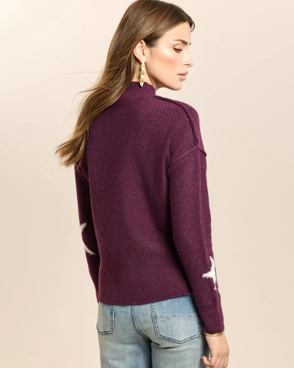 Pullover mit Stern-Intarsien