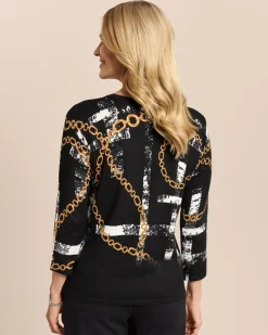 Pullover mit Tigerkopf und Strass