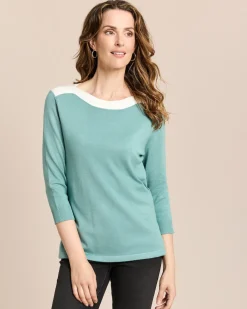 Pullover mit U-Boot-Ausschnitt