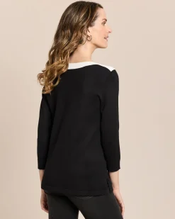 Pullover mit U-Boot-Ausschnitt