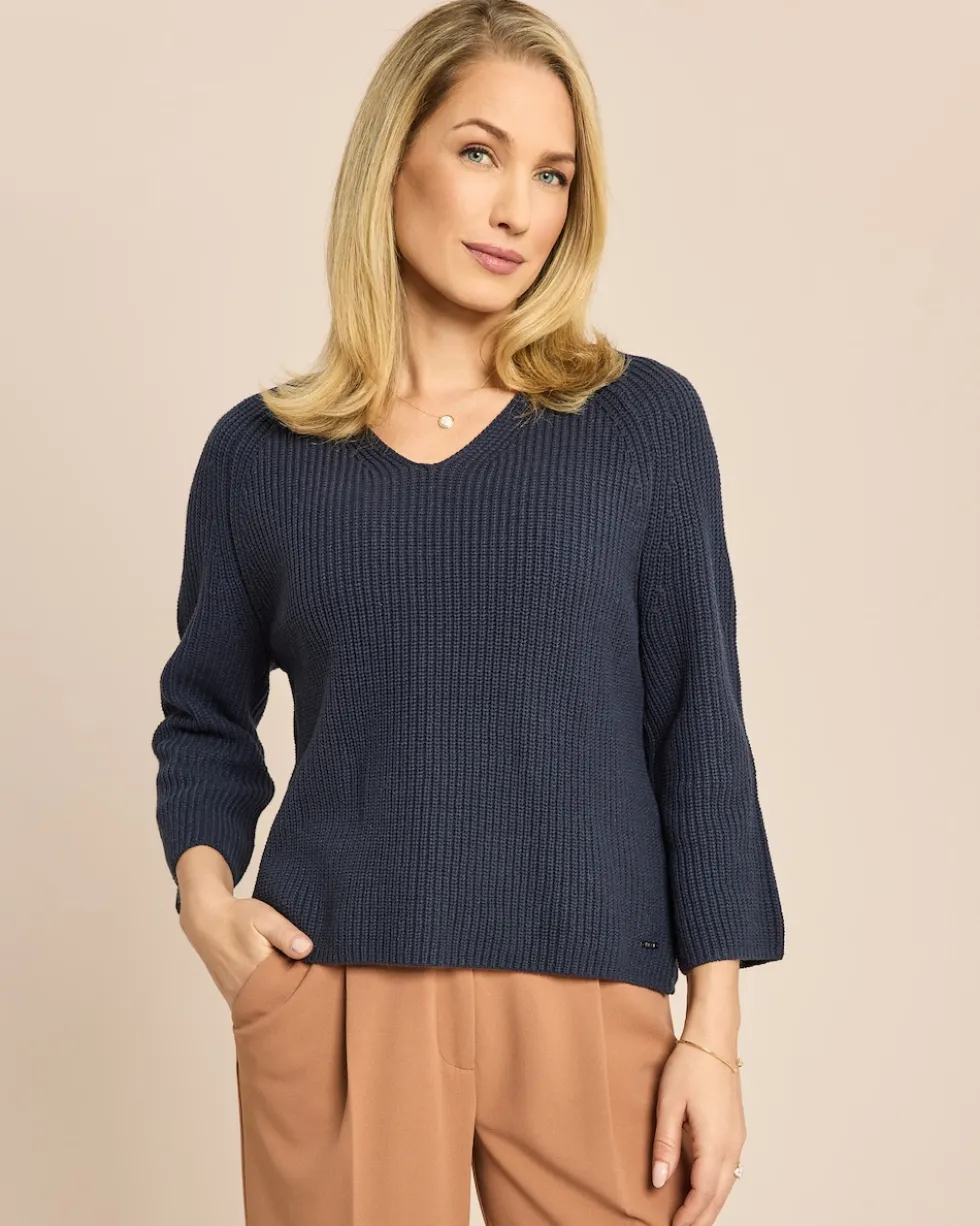 Pullover mit V-Ausschnitt