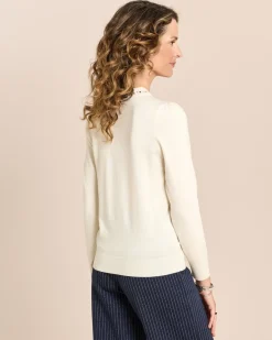 Pullover mit verziertem Kragen