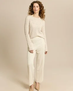 Pullover mit Zopf-Ajour-Muster
