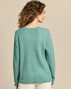Pullover mit Zopf-Ajour-Muster