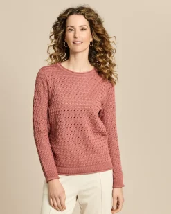 Pullover mit Zopf-Ajour-Muster