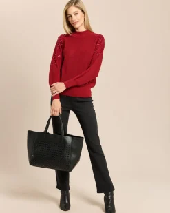 Pullover Patentstrick mit Pailletten