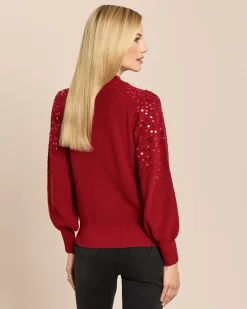 Pullover Patentstrick mit Pailletten
