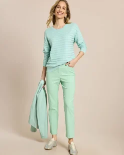 Pullover Supima Cotton Streifen tonal