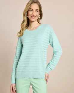 Pullover Supima Cotton Streifen tonal