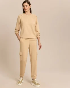 Relaxed Fit Cargohose aus Jersey