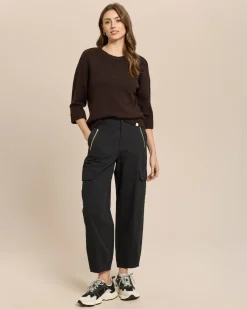 Relaxed Fit Hose mit Zipperdetails