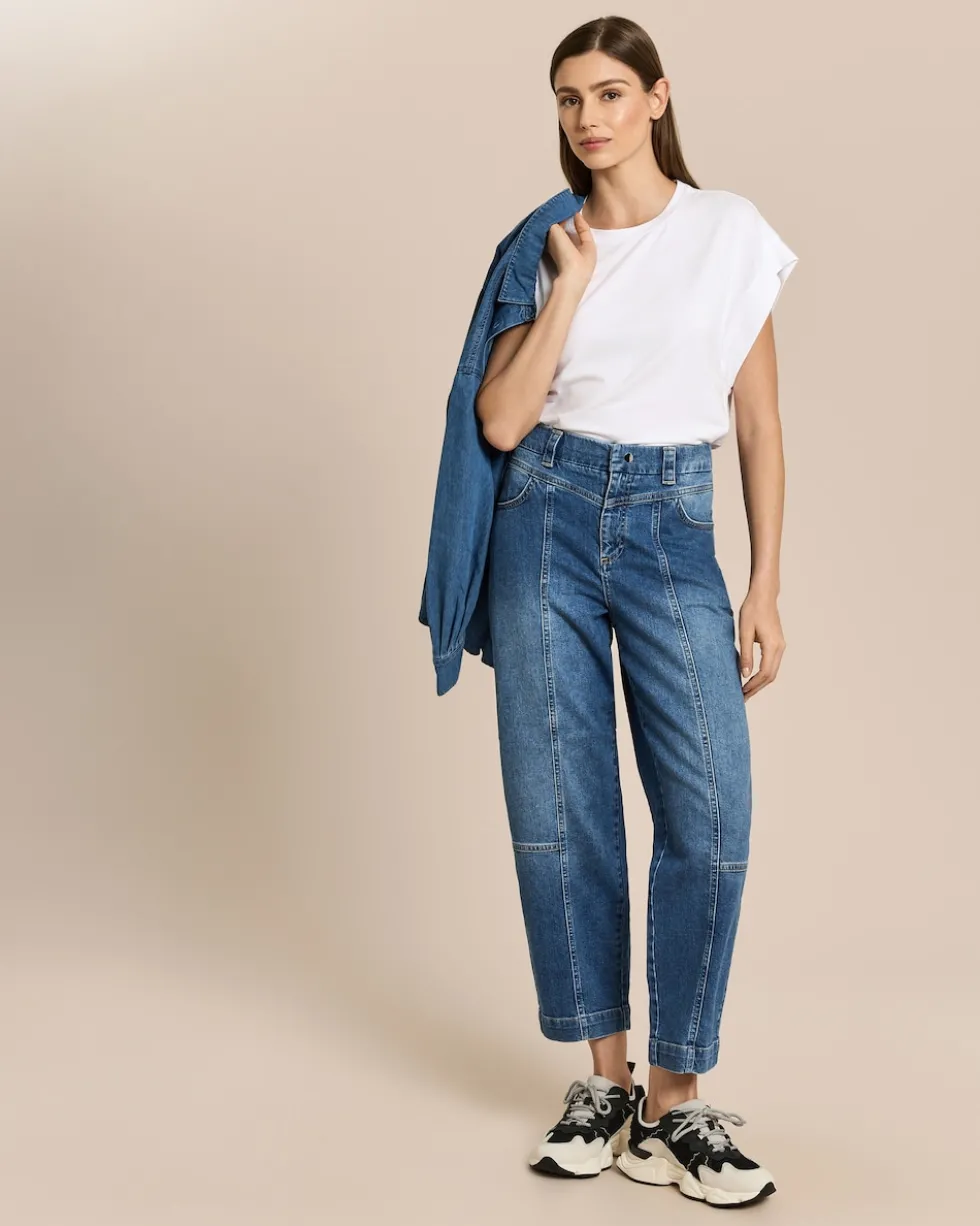 Relaxed Fit Jeans mit Bunddetail