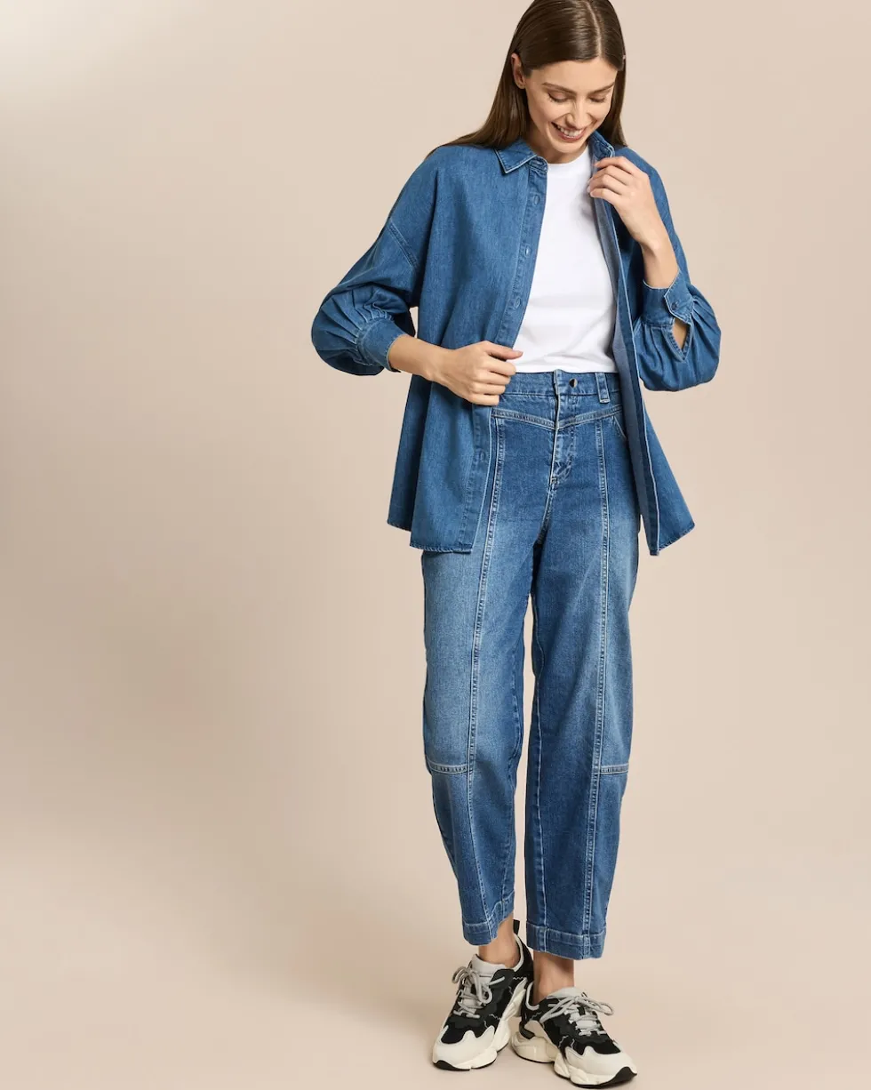 Relaxed Fit Jeans mit Bunddetail