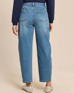 Relaxed Jeans mit Stickerei