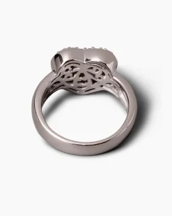 Ring in Herzform mit Zirkonia
