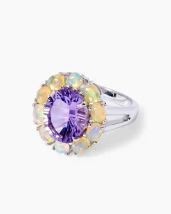 Ring mit Amethyst & Opal