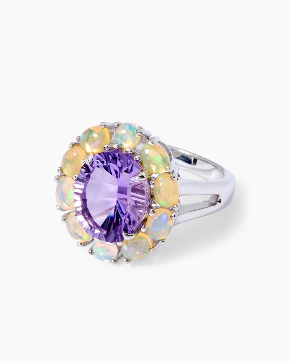 Ring mit Amethyst & Opal