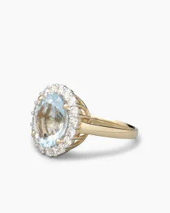 Ring mit Aquamarin & Brillanten