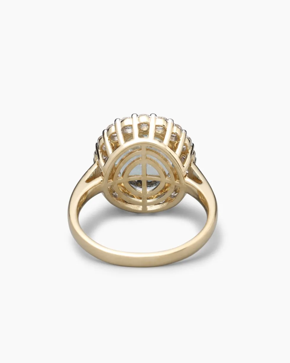 Ring mit Aquamarin & Brillanten