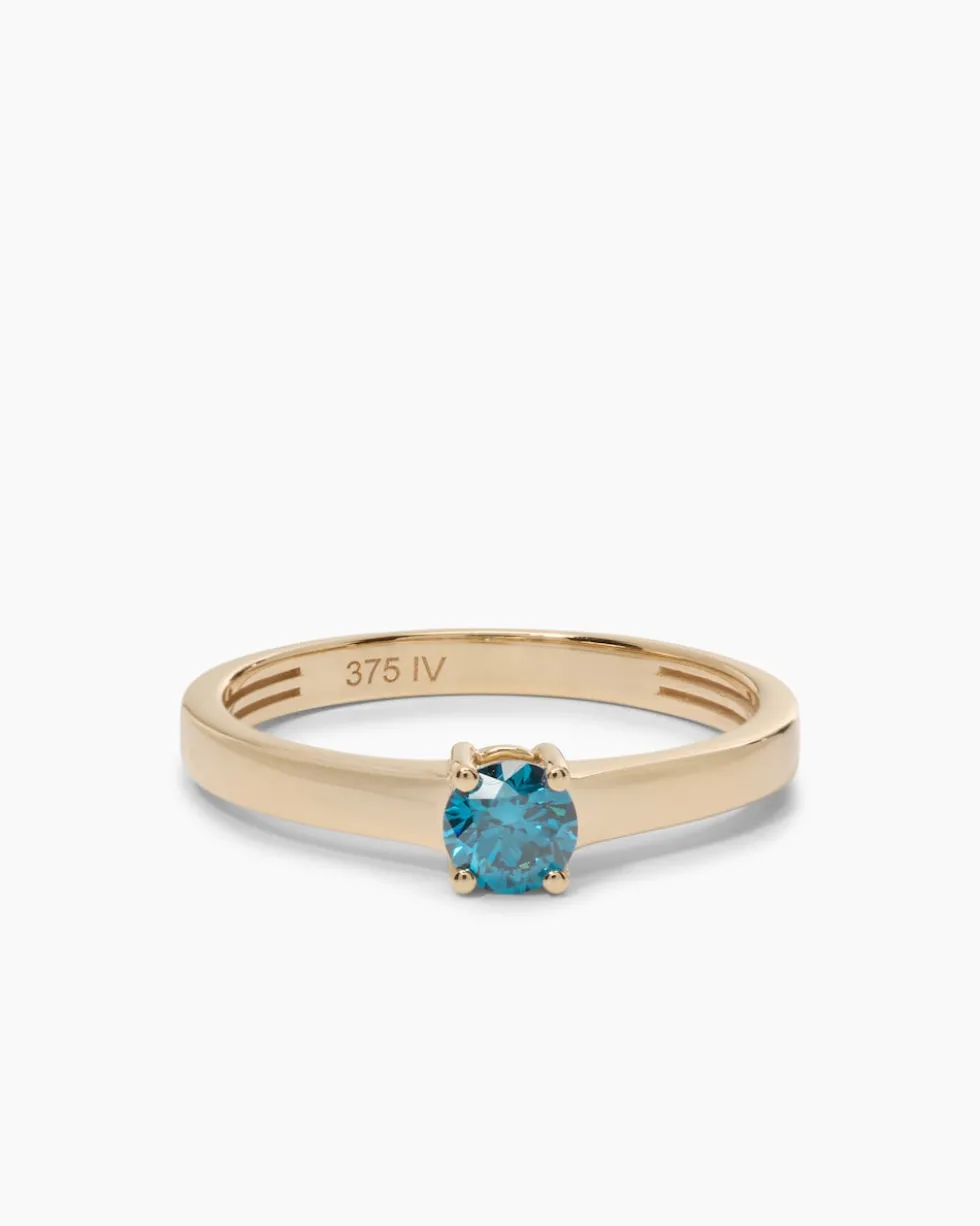Ring mit Blauem Diamant 0,25 ct