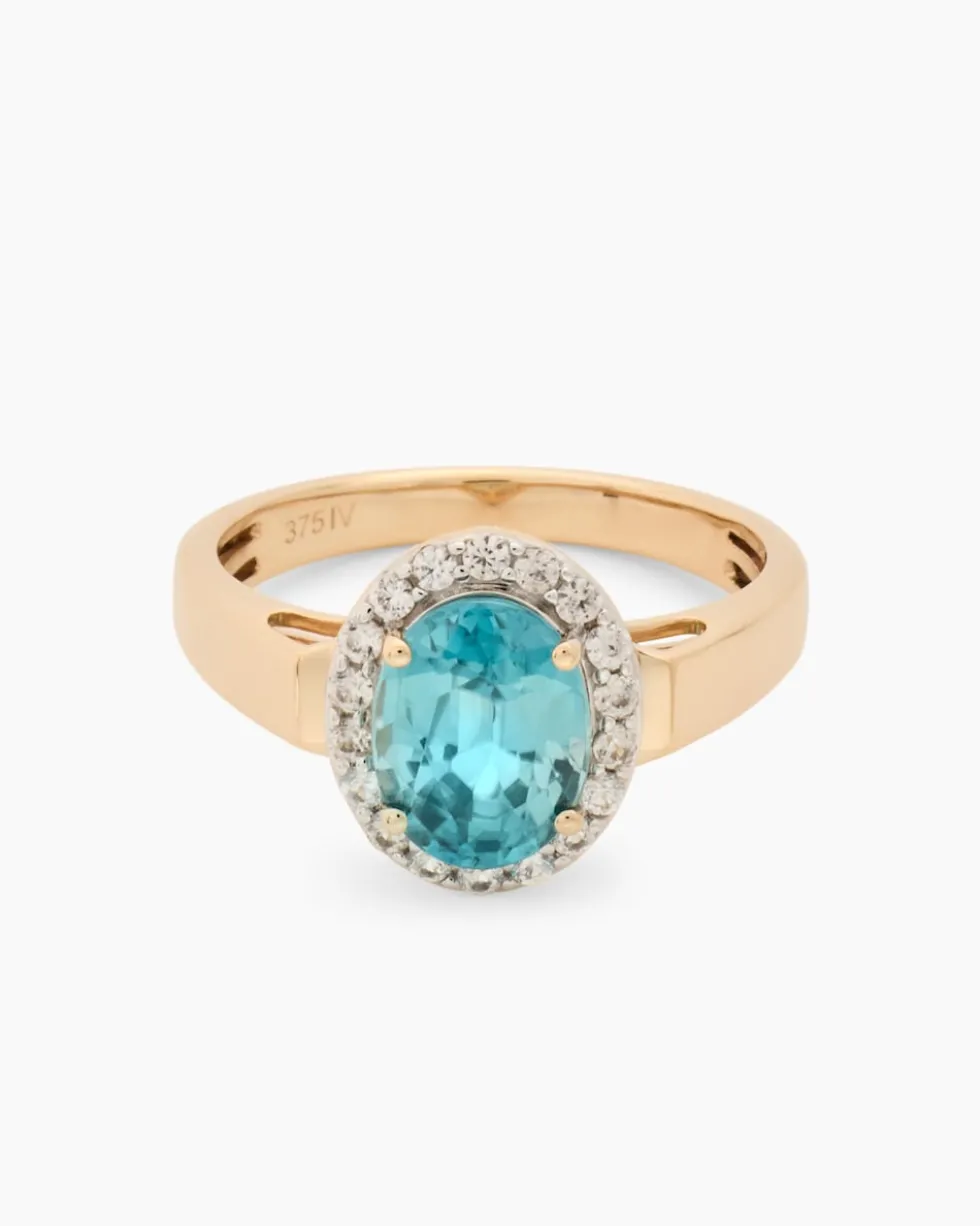 Ring mit blauem Zirkon