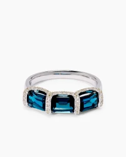 Ring mit Blautopas & Zirkon
