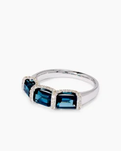 Ring mit Blautopas & Zirkon