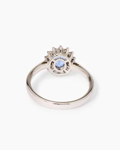Ring mit Ceylon Saphir & Diamanten