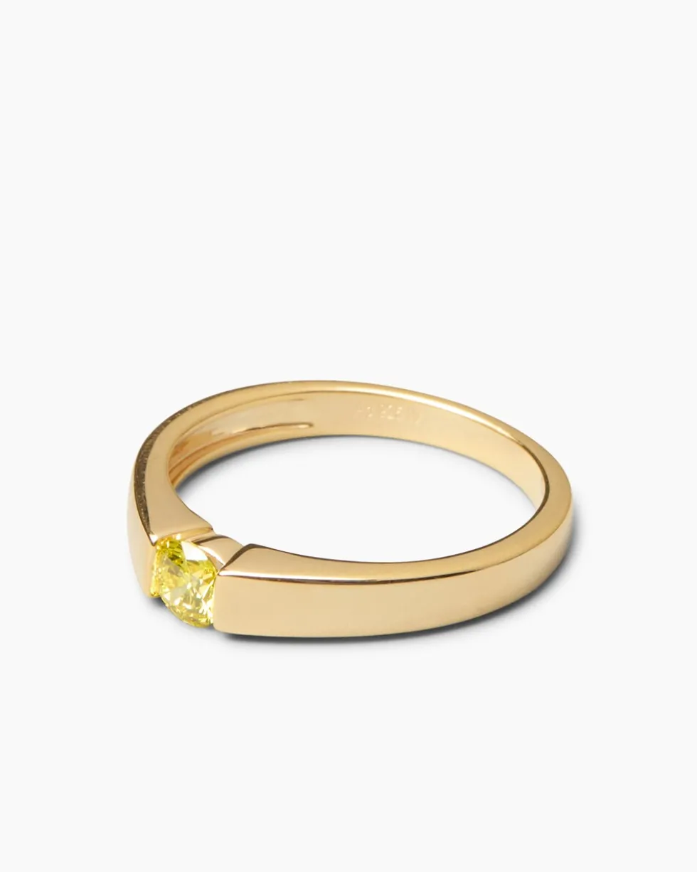 Ring mit gelbem Brillant