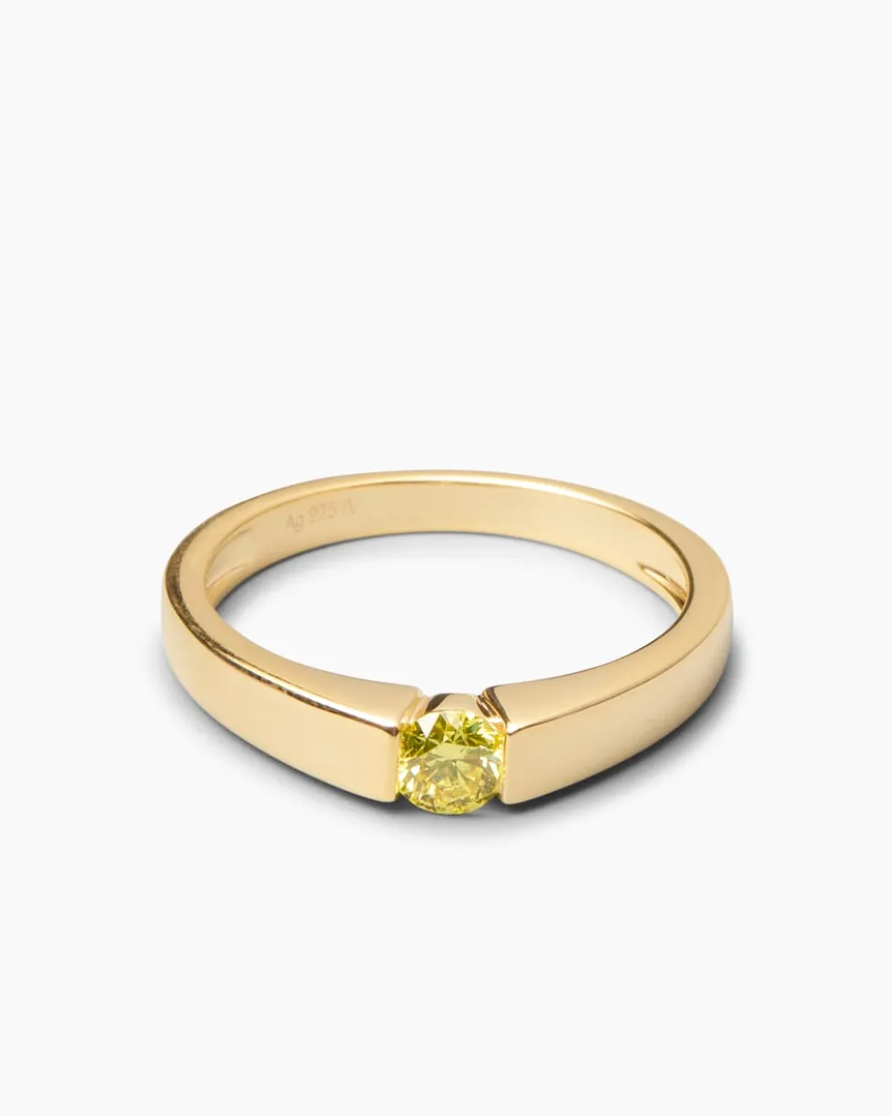 Ring mit gelbem Brillant