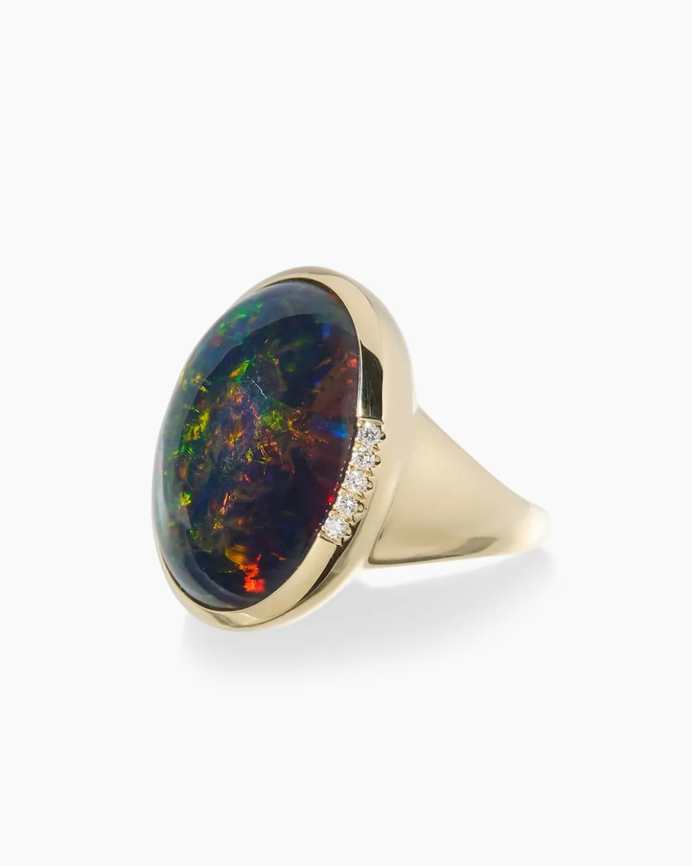 Ring mit Kristallopal & Brillanten